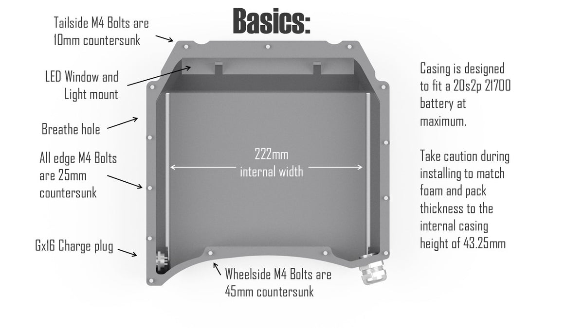 Battery Configuration Casing GT Slim Battery Casing – VOW Systems