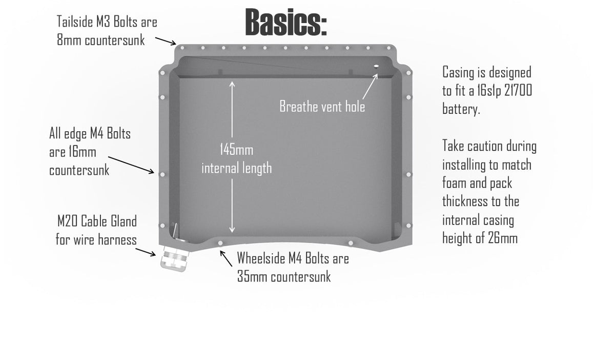 Battery Configuration Casing XR Slim Battery Casing – VOW Systems